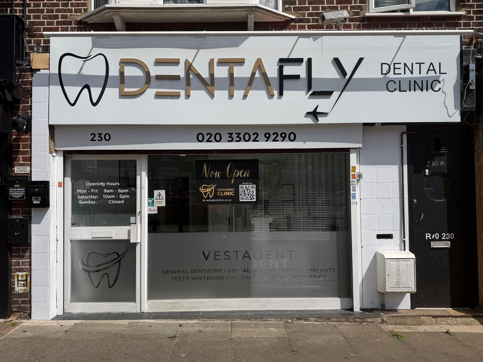 Vestadent practice exterior at 230 Church Lane, Kingsbury, London